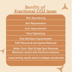 The Fractional CO2 laser offers a wide range of benefits. This list outlines how the technology works for everything from skin resurfacing and scar improvement to the removal of moles and warts, delivering maximum results with minimal sessions.
