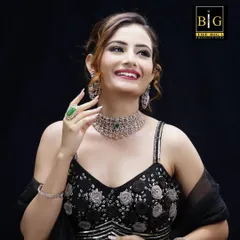 A classic commercial hairstyle for a jewelry advertisement. I created a soft, voluminous updo with gentle waves framing the face to give a romantic and sophisticated feel that lets the diamond jewelry shine.