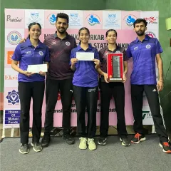 A fantastic group photo celebrating multiple wins at the 4th State Ranking Tournament in Nasik. It's always a proud moment to stand with our champions like Naisha, Ananya, and Senhora after their stellar performances.