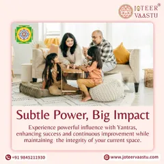 The power of a Yantra is subtle but its impact is significant. Here, a family enjoys a harmonious environment, showcasing how Yantras can enhance success and continuous improvement while maintaining the integrity of your home.
