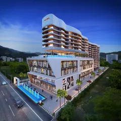This is our design for the Tropicano project in Guwahati. We used a dynamic, curved facade to create a landmark building that seamlessly blends high-end residential living with commercial spaces, redefining urban elegance in the city.