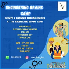 The "Engineering Brains Camp" is a week of non-stop building and tinkering. From motorized bots and spin art machines to electric charge hunters, kids get to engineer amazing devices from scratch.