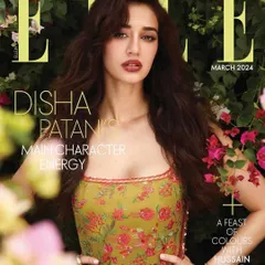The March 2024 digital cover for ELLE India featuring Disha Patani. For this shoot in Thailand, I created a fresh, sun-kissed makeup look with a bold lip to match the vibrant, floral theme.