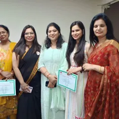 A group of us proudly holding our appreciation certificates. Moments like these celebrate the hard work we put in every day to promote better health outcomes.