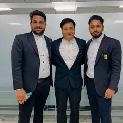 With the Additional Secretary of the Saket Bar Association, Sh. Nidesh Bhiduri, and a colleague. Networking is key to our profession.