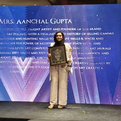I was extremely thrilled to win the award for Best Art Entrepreneur at the Bangalore Women Brand Awards. It was a truly memorable moment and a wonderful recognition of my journey with The Art Pitcher.