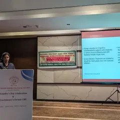 Sharing my knowledge with fellow professionals is a passion of mine. Here I am presenting a talk at a Bangalore Dermatological Society event, discussing the versatile applications of Tofacitinib in treating various skin conditions.