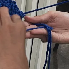 The intricate detail of macrame knotting. Our classes teach you various patterns to create stunning textures.