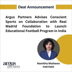 We advised Conscient Sports on its landmark collaboration with the Real Madrid Foundation to launch an educational football program in India. This initiative combines world-class football philosophy with grassroots development to nurture young talent.