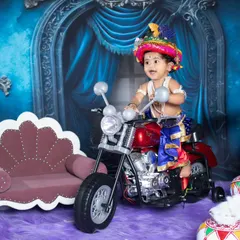Who says tradition can't have a modern twist? Here is my 'Modern Krishna' concept, swapping the chariot for a scooter. I love mixing classic cultural ideas with a bit of Bangalore-style fun.