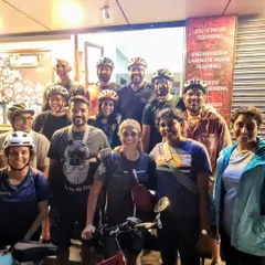 Another group shot from our mid-week ride. These events are a great way to break up the week, meet new people, and enjoy Bangalore from a different perspective.