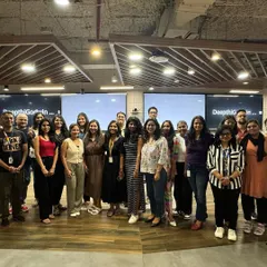 A group photo with the amazing team at LinkedIn India. Grateful for the energy and honest conversations about women's wellness.