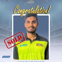 Congratulations to our fast bowler Akash Pawar on being picked by the Triumph Knights for the T20 Mumbai league. We are excited to see his pace light up the Wankhede stadium.