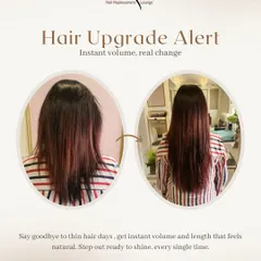 Have existing highlights? No problem. I perfectly match the extensions to your current color for a flawless blend, adding volume and length without compromising your style.