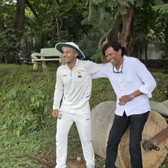 Sharing a laugh with Mayank Agarwal during a league game. Building a strong, positive relationship with players off the field is just as important as the work we do on it.