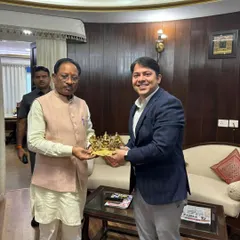 It was an honor to meet with Mr. Vishnu Deo Sai ji, the Honorable Chief Minister of Chhattisgarh, to discuss matters of legal and state importance.