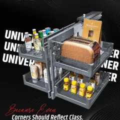 I make sure even the most awkward corners of your kitchen reflect class and utility. My Universal Magic Corner unit turns wasted space into a powerhouse of accessible storage.