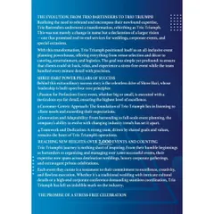 This details the evolution of our brand and the core principles that drive our success. Our promise is to deliver a stress-free celebration through a focus on perfection and a customer-centric approach.