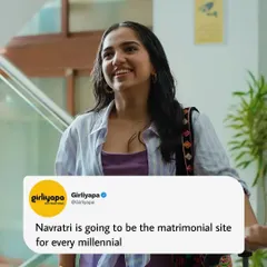 This tweet from Girliyapa is so true! During Navratri, the whole world becomes a matrimonial site for millennials. It's all about finding that connection on the dance floor.