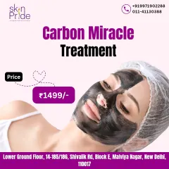 We are offering our most popular Carbon Miracle Treatment at a special price of just Rs. 1499. Book your appointment today for an instant glow.