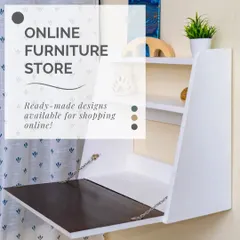 Explore our online furniture store for ready-made designs that you can shop from anywhere in India. This collection features some of our most popular space-saving and versatile pieces, like this wall-mounted folding desk.