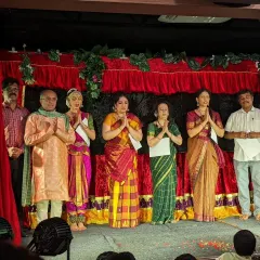 The cast and crew take a bow after a performance of 'Poetry in Puppetry' at Bharatiya Vidya Bhavan. This show is a curated collection of scenes from our most beloved productions.