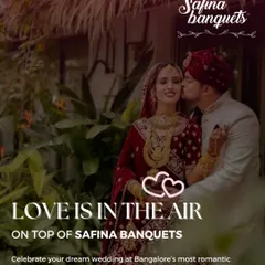 Love is truly in the air on our rooftop. I love capturing these magical moments for couples, with the Bangalore city lights providing the most romantic backdrop for your wedding or reception.