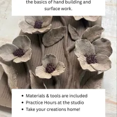 Registrations are open for our April-May weekend handbuilding course. This is a beginner's course covering the basics of handbuilding and surface work.