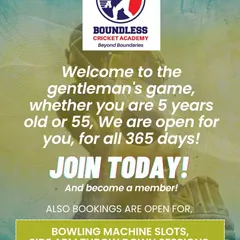We are open to all ages, all year round. Whether you are 5 or 55, you can join our academy to train, book net sessions, or use our bowling machine facilities.