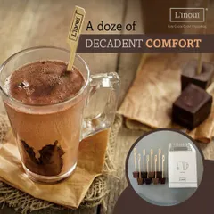 Experience a dose of decadent comfort with our unique hot chocolate dip. Simply swirl the solid block of pure Belgian chocolate in hot milk to create a rich, creamy beverage. It's a warm hug in a mug, perfect for a cozy evening.