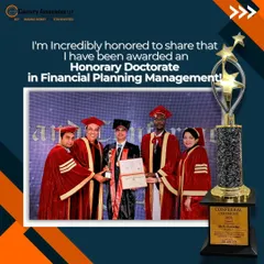 I am truly humbled to have been awarded an Honorary Doctorate in Financial Planning Management. This recognition reinforces my 30-year commitment to providing families with expert, trustworthy financial guidance.