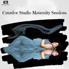 This promotional graphic showcases one of my creative studio sessions, featuring the artistic reflection shot. It serves as an invitation for clients to explore the unique and fine-art styles I offer.