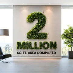 2 million square feet of area completed. This milestone reflects our capacity to handle large-scale, complex projects for leading corporate and commercial clients across India, turning vast spaces into living, breathing environments.