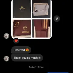 It means so much to receive messages like 'Thank you so much!!!' from customers who have just received their personalized wallet.