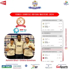 A Bronze medal finish at the BWF Tour Super 100. Our women's doubles pair Ashwini Bhat and Shikha Gowtham showcasing their journey to the podium at the Yonex-Sunrise Odisha Masters 2024.