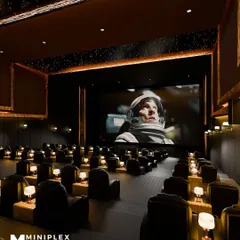 The multiplex in action during a screening of 'Interstellar'. The massive screen and professionally tuned sound system make for an unforgettable big-screen experience.