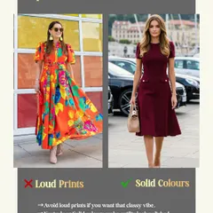 Tip 1: Stick to neutrals and solid colors. Avoid loud prints if you want a classy, polished vibe. Solid colors always make an outfit look more refined and expensive.