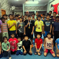 Our champions and the rest of the team. Success is a team effort, and we celebrate it together.