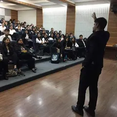 Interacting with an auditorium full of law students. Sharing my journey and insights is my way of giving back to the profession and inspiring young minds.