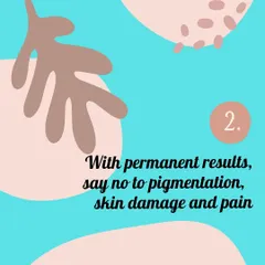 Unlike waxing or shaving which can cause irritation, my laser treatments offer permanent hair reduction without the risk of pigmentation, skin damage, or pain. It's a safe and lasting solution for smooth skin.