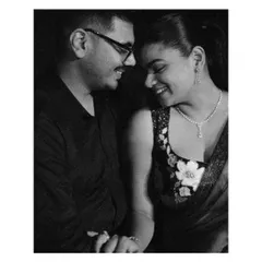 The moment after "She said Yes." This black and white close-up of Samerah and Aabel captures the pure, smiling joy and intimacy of their engagement, a memory preserved forever.