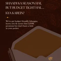I know that wedding season can put a strain on your budget. That's why I focus on creating budget-friendly lehengas, kurtas, and sarees that look and feel premium.