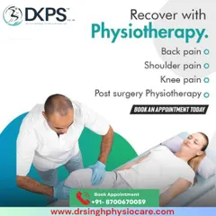 Here, one of our physiotherapists is performing a manual therapy technique on a patient's leg. This kind of hands-on treatment is essential for recovering from knee pain, shoulder pain, and post-surgery stiffness.