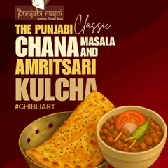The classic Punjabi Chana Masala and Amritsari Kulcha. A fluffy, crispy kulcha served with a spicy chickpea curry is a match made in heaven.