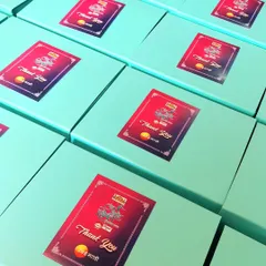 A closer look at the custom boxes we created for the Zee Marathi Awards. The clean design with a simple sticker kept the branding elegant and professional.