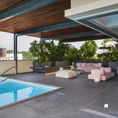 We believe luxury is about experience. This rooftop lounge and pool area from our Kanasu project is designed as a private urban retreat, blurring the lines between a residence and a resort.