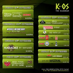 This week is packed with action. We've got trivia, karaoke, beer pong, pool tournaments, D&D, live football, F1, and a quiz night. Don't miss out.