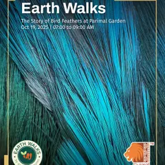 A poster for our Ahmedabad Earth Walk focused on the science of bird feathers. This walk at Parimal Garden explores the structure, color, and function of feathers, offering a deeper understanding of avian biology.