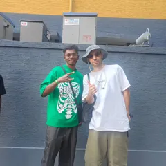 Meeting and sharing knowledge with fellow judges is a huge part of growing. Here I am with international hip-hop judge Andrey Stylez at the Battle Yaa Skills event.