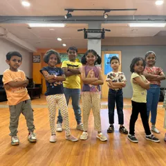 Attitude and fun go hand in hand here. A group of our youngest campers showing off their cool poses and building confidence together after class.